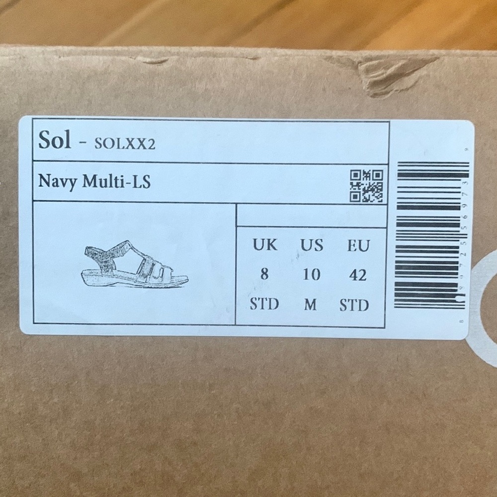 NIB Hotter Sol Navy Leather Women’s Gladiator Sandals - Size 10 - Picture 7 of 7